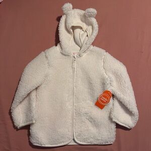 Wonder Nation Soft White Sherpa Jacket